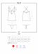 Сатиновый комплект для сна с кружевом Obsessive 828-CHE-1 chemise & thong L/XL, черный, сорочка SO7172 фото 7