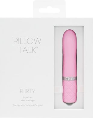 Роскошный вибратор PILLOW TALK - Flirty Pink с кристаллом Сваровски, гибкая головка SO2725 фото