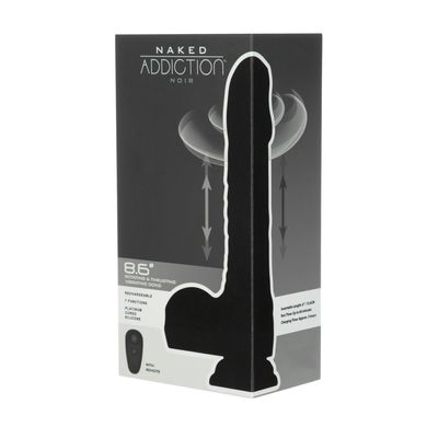 Фаллоимитатор Naked Addiction – 8.6” Silicone Rotating & Thrusting Vibrating Dildo with Remote Black SO8907 фото