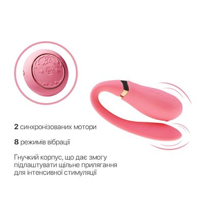 Смартвибратор для пар Zalo — Fanfan set Rouge Pink, пульт ДУ SO6672 фото