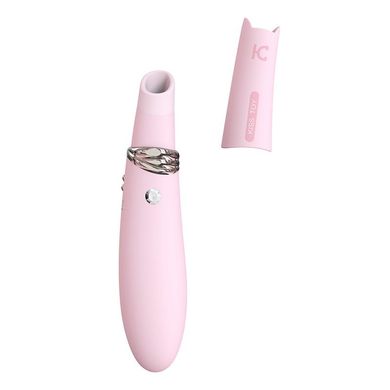 Вакуумный стимулятор с вибрацией KISTOY Miss CC Pink, можно использовать как вибратор, диам. 3,6см SO3622 фото