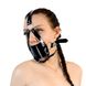 Кляп-маска з пластиковою кулею Art of Sex - Slave, Натуральна шкіра, колір Чорний SO9660 фото 1