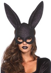 Leg Avenue Glitter masquerade rabbit mask Black SO8604 фото