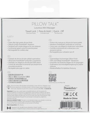 Розкішний вібратор PILLOW TALK - Flirty Teal з кристалом Сваровські, гнучка голівка SO2726 фото