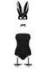 Еротичний костюм кролика Obsessive Bunny costume S/M, black, боді, чокер, гартери, панчохи, маска SO7701 фото 3