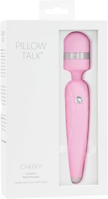 Роскошный вибромассажер PILLOW TALK - Cheeky Pink с кристаллом Swarovsky, плавное повышение мощности SO2727 фото