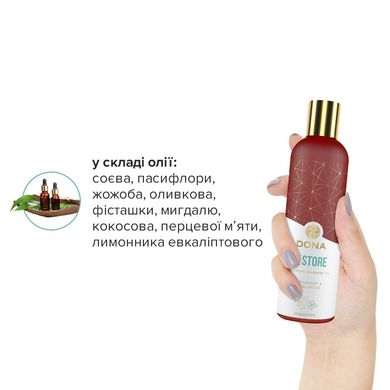 Натуральное массажное масло DONA Restore - Peppermint & Eucalyptus (120 мл) с эфирными маслами SO2620 фото