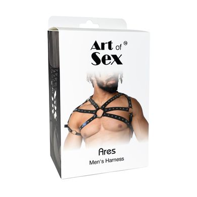 Чоловіча портупея Art of Sex - Ares, натуральна шкіра, колір Чорний, розмір XS-M SO9662 фото