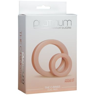 Набір ерекційних кілець Doc Johnson Platinum Premium Silicone — The C-Rings — White SO4919 фото