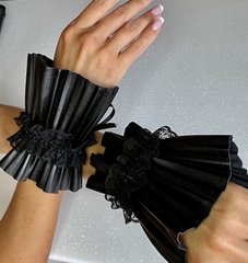 Плиссированные манжеты-наручники из кожзама SO3714 фото