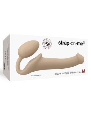 Безремінний страпон Strap-On-Me Flesh M, повністю регульований, діаметр 3,3 см SO2350 фото