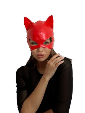 Лакированная маска "Кошка" D&A красная SO7517 фото