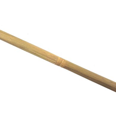 Трость бамбуковая 75 см , рукоятка натуральная кожа, черно-золотая SO5170 фото