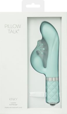 Розкішний вібратор-кролик Pillow Talk - Kinky Teal з кристалом Сваровські, потужний SO2716 фото