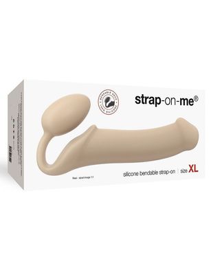 Безремінний страпон Strap-On-Me Flesh XL, повністю регульований, діаметр 4,5 см SO2352 фото